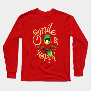 Smile Happy One Eye Monster Long Sleeve T-Shirt